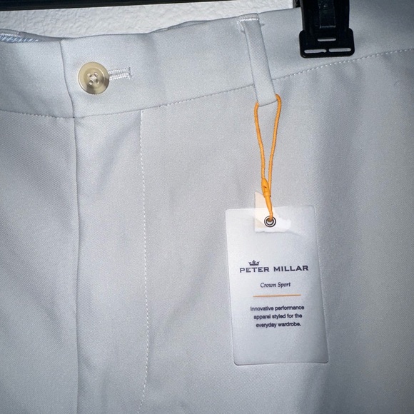 NWT Peter Millar Crown Crafted Surge Performance in Light Grey Size 36 - Picture 3 of 7